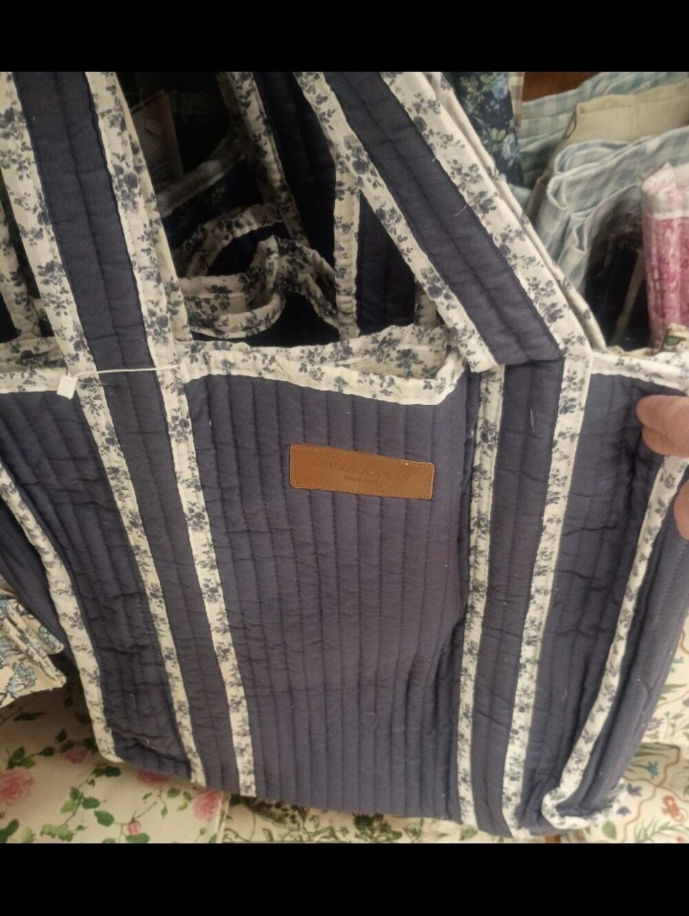 Laura Ashley quilted Quilted  tote